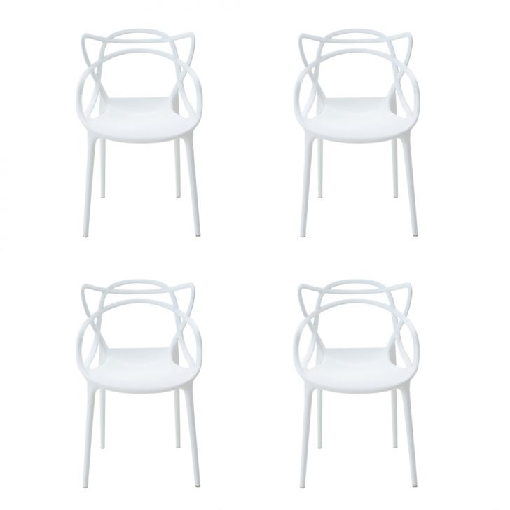 Conjunto de 4 Cadeiras Allegra Branca