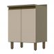 Balcão 2 Portas 60cm Connect Duna/Cristal com Tampo - Móveis Henn