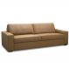 Sofá 3 Lugares Para Sala de Estar Living 205cm Aurora L06 Couro Marrom Claro - Lyam Decor
