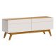 Rack Classic 2G 1.4 Off White com Nature - Imcal Móveis