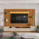 Rack e Painel para TV com 2 Modulos Laterais Hunt Nature Off-White