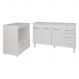 Gabinete Armário Carine 138 cm com Tampo Tampão e Balcão Amanda para Forno e Microondas Branco