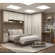 Guarda Roupa Dormitório Modulado Master Casal Queen 1,58 m Canto c/ Mesa Escrivaninha e Nicho - Luciane M15
