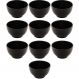 Kit 10 Bowls Cerâmica 680ml Preto Lyor Restaurante Cumbuca T