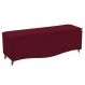 Calçadeira Estofada Yasmim 160 cm Queen Size Suede Bordô - Amarena Móveis