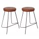 Kit 2 Banqueta Banco | Banqueta Aço Média Cozinha Bar Balcão 63cm Whisk