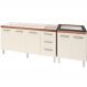 Balcao Pia 150cm e Cooktop 4 Bocas Savana Off White Mobbs