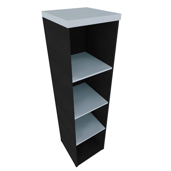 Estante Natus Preta e Cinza Cristal