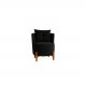 Poltrona Orgânica Curva Luna Veludo Preto - Montanaris Decor