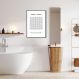 Quadro Divertido Lavabo Caça Palavras 43x30 Filete Preto