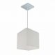 Pendente Quadrado Md-4223 Cúpula em Tecido 15/13x13cm Branco - Bivolt