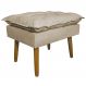 Puff Decorativo para Sala de Estar Opala Suede Bege - Montanaris Decor