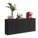 Aparador Buffet 4 portas Veneza Multimóveis V3555 Preto