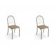 Conjunto com 2 Cadeiras Noruega Nickel e Capuccino