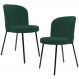 Kit 2 Cadeiras Sala de Jantar Estofada Gavi L02 Suede Verde Musgo - Lyam Decor