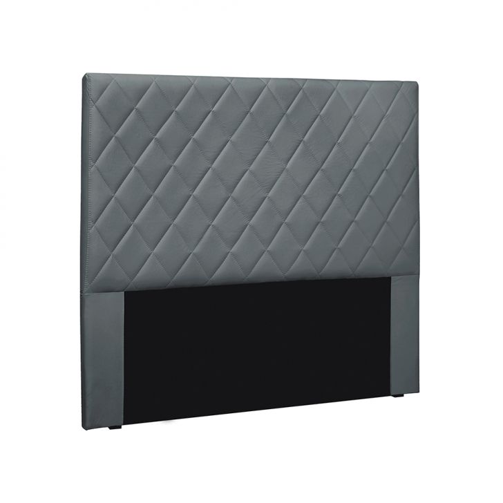 Cabeceira Solteiro Esmeralda Veludo Cinza