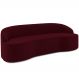 Sofá 4 Lugares Curvo Sala de Estar Living Lótus D02 Veludo Marsala 260 cm C-278 - Lyam