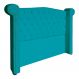 Cabeceira Sienna Solteiro Luxo Suede Azul Turquesa