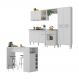 Armário de Cozinha com Bancada Americana Xangai Multimóveis MP2203 Branco