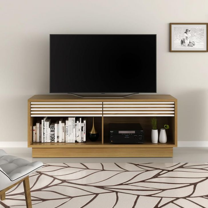 Rack para TV até 42 Polegadas com gaveta Natural/off white