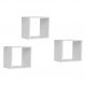 Kit 3 Nichos de Parede Quadrado AJL Branco - AJL Móveis