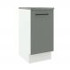 Balcão Armário de Cozinha 40 cm 1 Porta Branco/Cinza Agata Madesa
