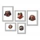 Kit Com 5 Quadros Decorativos - Garage Pin Up Vintage - 116kq01b