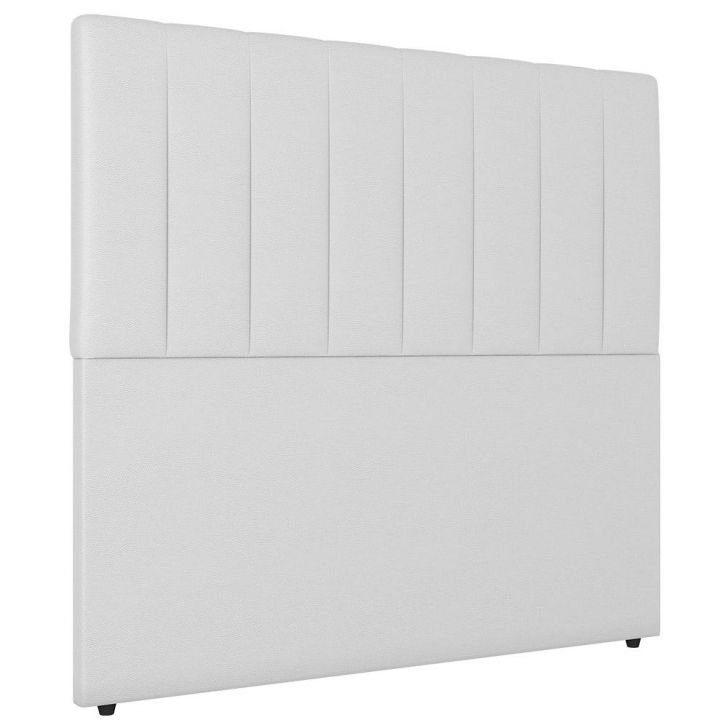 Cabeceira Cama Box Casal Queen Size Ivana 160cm Sintético Branco - Desk Design