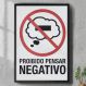 Quadro Decorativo Proibido Pensar Negativo-34x49Cm