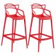 Kit 2 banquetas altas Masters Allegra Vermelho