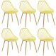 Kit 6 cadeiras Clarice Cleo Amarelo