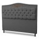 Cabeceira Estofada Cama Box Casal King Size Belize 195cm Linho Grafite - Desk Design