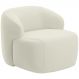 Poltrona Decorativa Fixa Orgânica Para Sala Living Barolo L06 Veludo Bege - Lyam Decor