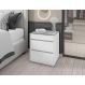 Mesa de Cabeceira 3 Gavetas Porta itens Belize Branco