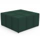 Puff Decorativo Para Sala de Estar Quadrado Milano 90x90cm W01 Linho Verde Musgo - Lyam Decor