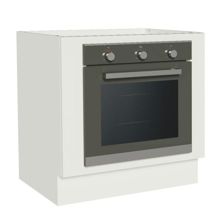 Balcão para Forno de Embutir 80 x 60 cm Sem Tampo Branco Agata, Glamy, Stella Madesa