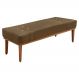 Calçadeira Recamier Solteiro 0,90m Gênova Suede Caramelo - Pallazio