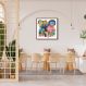 Quadro Cartoon Picasso Funny Head Two 43x43 Caixa Marrom