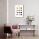 Quadro Infantil English Colors 60x43 Caixa Marfim