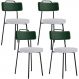 Kit 04 Cadeiras Decorativa Estofada Sala Jantar Barcelona L02 Facto Verde Musgo Linho Cinza - Lyam