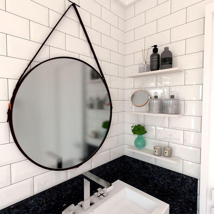 Conjunto com 3 Prateleiras Deven Branco 40 cm