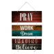 Placa Decorativa Frases Motivacionais Mdf Com Corda 70x40 Cm