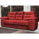 Sofá Luxemburgo 3 Lugares 2,02m Tecido Suede Vermelho