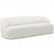 Sofá 3 Lugares Curvo Orgânico Para Sala Living 220cm Barolo L06 Bouclê Branco - Lyam Decor
