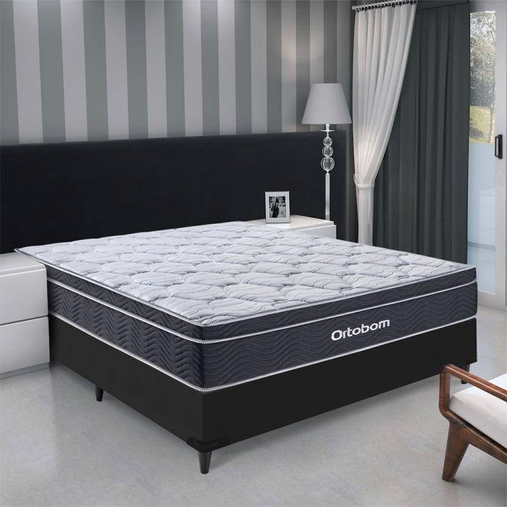 Colchão King Molas Ensacada Elegant Superpocket (28x186x198) Preto