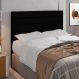 Cabeceira Casal King Cama Box 195cm para Quarto Rubi Suede Preto M11 - D'Rossi