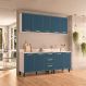 Image of Cozinha Completa com Tampo Amara 9 Portas 3 Gavetas Azul e Branca MO895CL26PUVMOB