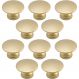 Kit 10 Puxadores 200 Tucson Ponto Dourado Para Móveis Armários e Gavetas