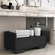 Gabinete Armário Banheiro 60 cm c/ Pés Quadrados Multimóveis Preto