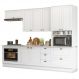 Cozinha Completa Americana 5 Peças com Balcão Forno de Embutir Branco - Móveis Henn